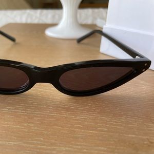 George Keburia Black Cateye Sunglasses